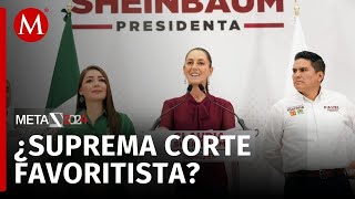 Claudia Sheinbaum acusa al máximo tribunal del país de actuar políticamente y operar electoralmente