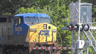 A Fast CSX Auto Rack Train In Brunswick Yard