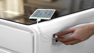 The New Smart Side Table or how to have a mini-fridge in the bedroom with Bluetooth audio.