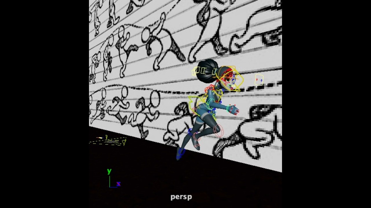 Alien Girl run animation