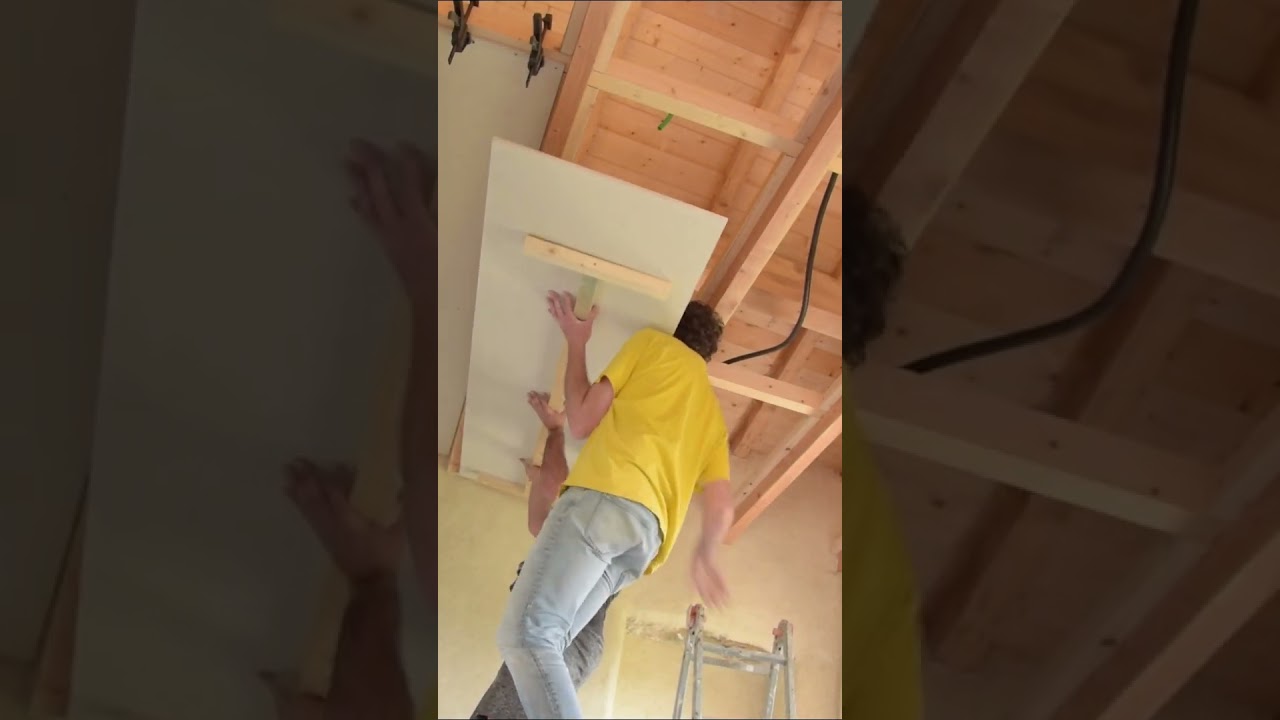 Fermacell ceilings and exposed wooden beams in the bedrooms!