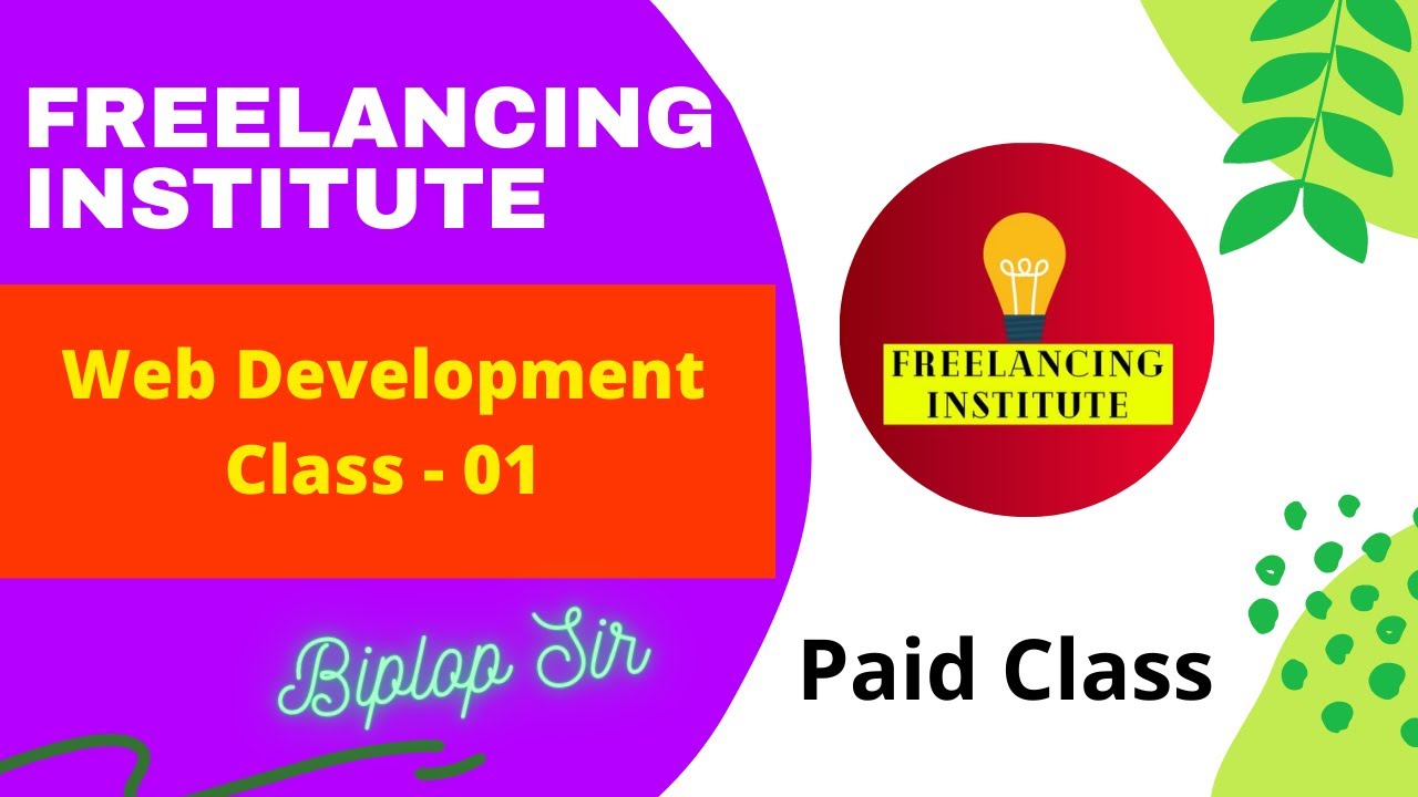 Web Development Class - 01/ Web Development by Biplob Sir - YouTube