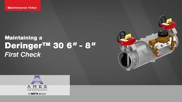 Maintaining a Deringer™ 30 6" – 8" First Check