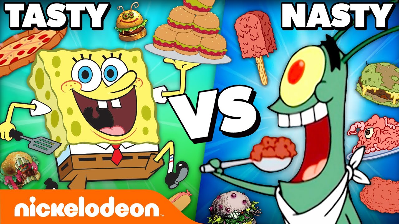 Krusty Krab vs Chum Bucket: Whose food is tastier?  🍔  Spongebob  Nickelodeon Cartoon Universe