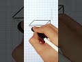 3D drawing on a Graph Paper 🤯| #shorts #3ddrawing #opticalillusion