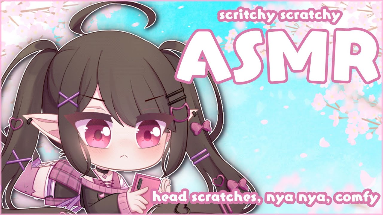 ASMR 1 HOUR head scritches and close whispers ♡ Fluffy mic scratching ♡ Vtuber