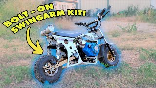 BOLT ON Minibike Swingarm Kit from GPS! - Mega Moto 80/105 by Build Break Repeat 5,852 views 8 months ago 9 minutes, 20 seconds