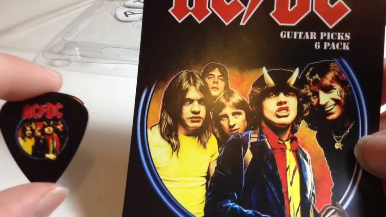 Unboxing and Review AC DC picks and pick holder - YouTube