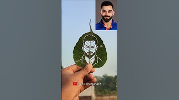 Virat Kohli handmade leaf art 🌿🏏||#viratkohli #cricket #art #king #kholi #viralvideo #shorts