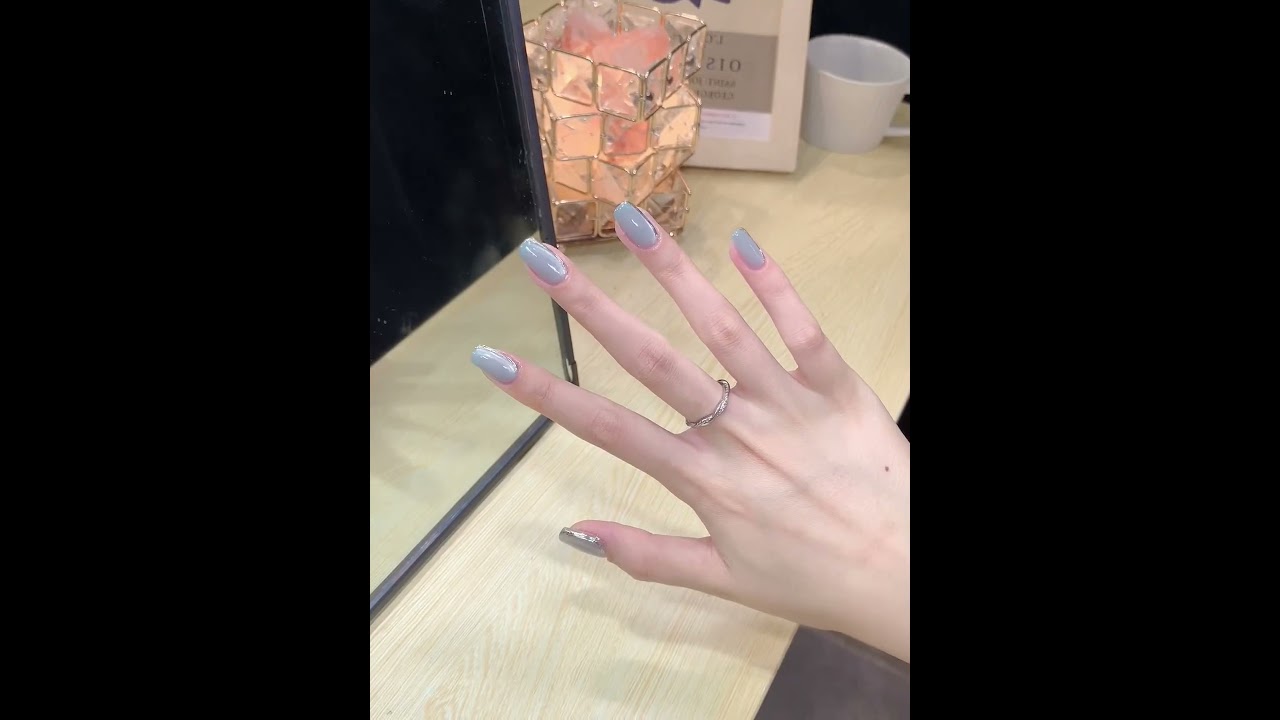 感觉很高级的浅蓝猫眼💅✨ Chic Light Blue Cat Eye nails 💖 Tông xanh nhẹ sang trọng 