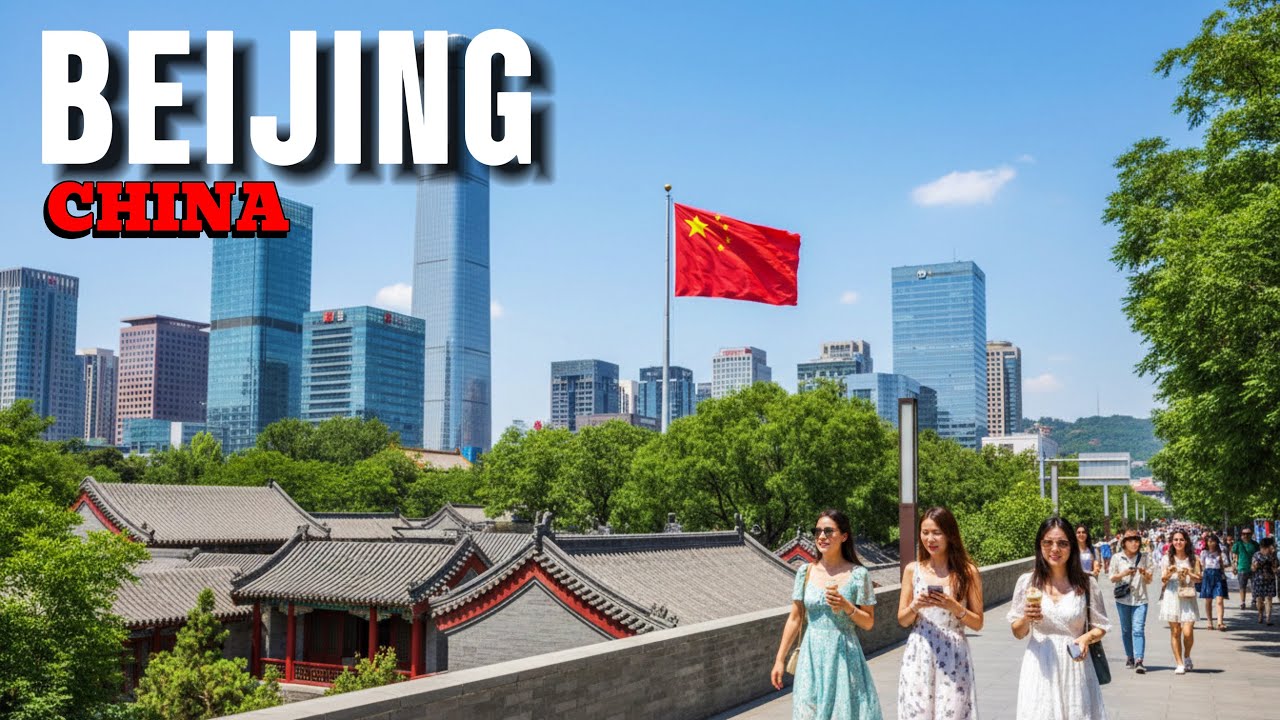 Пекин, Китай 4К Пешая экскурсия по городу 2025