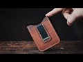 Making a handmade MONEY CLIP leather wallet - ASMR Edition