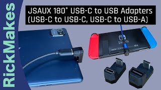 JSAUX 180° USB-C to USB Adapters (USB-C to USB-C, USB-C to USB-A)