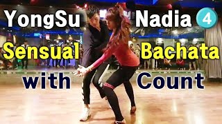 168. Bachata Workshop with count 1-4 YongSu & Nadia 2019 How to dance Bachata Basic Steps pattern