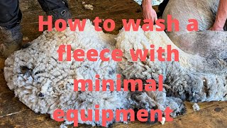 How to wash wool with minimal tools  clean wool easy technique
