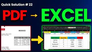 Convert PDF to Excel in Seconds