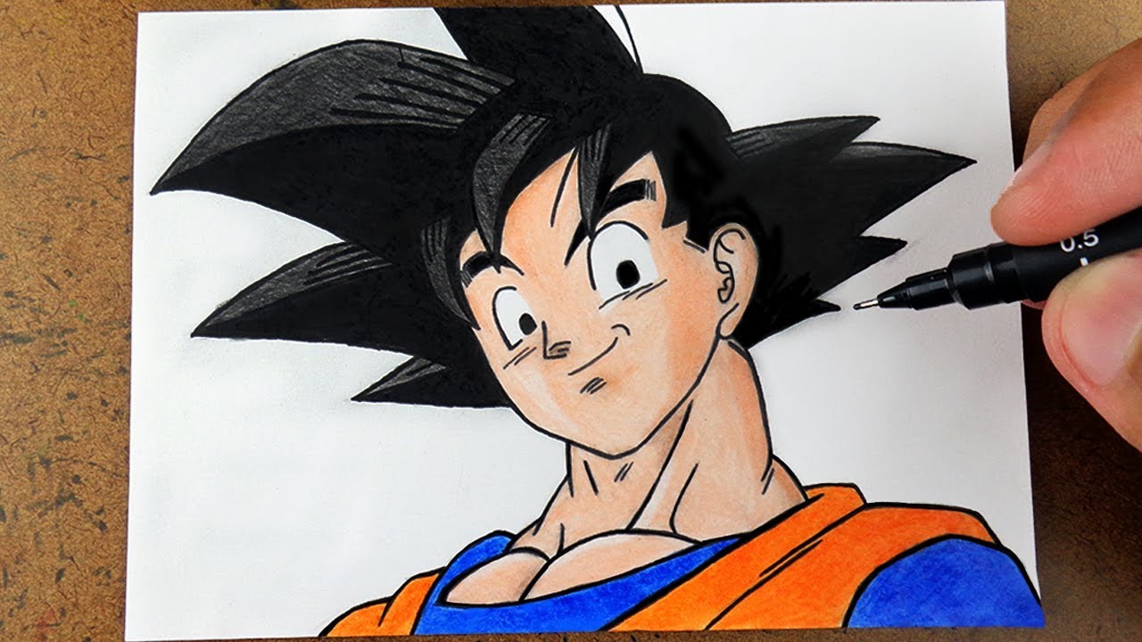 Como Desenhar o Goku de Dragon Ball Z (Muito Fácil) - Aprender a Desenhar