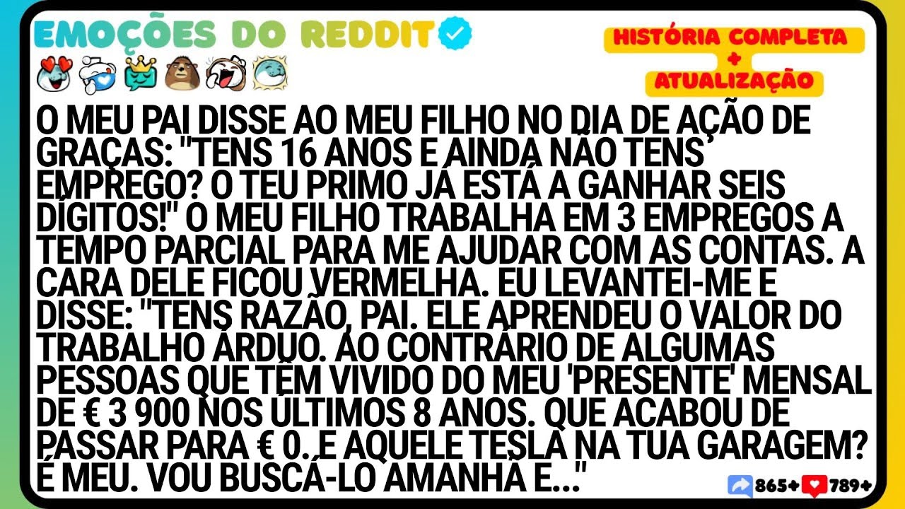 O Meu Pai Disse Ao Meu Filho No Dia De Ação De Graças: “Tens 16 Anos E Ainda Não Tens Emprego? O..