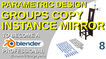 Blender Geometry Nodes Parametric Design - Node Groups, Copy, Instance and Mirror