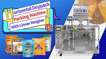 Horizontal doypack packing machine with 4 head linear weigher | Soonseal Packaging Machine