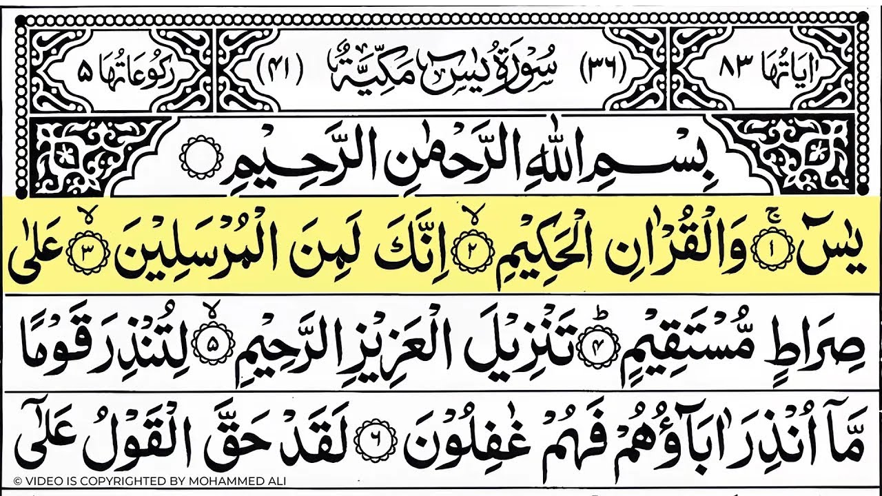 🌿 Surah Yasin (Yaseen) | Full Arabic Text 📖 | Sheikh Abdul Rahman Al Sudais 🎙️✨ EP191