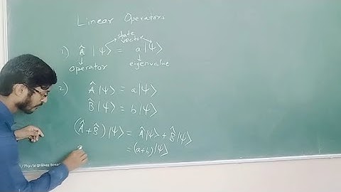 Linear operators and Eigenvalue equation