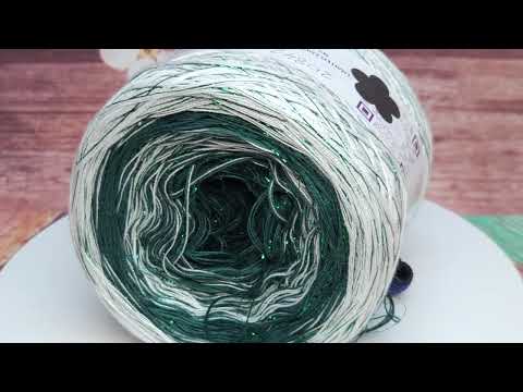 Video: Příze Čarovné klbko, (3n), 1000m, Limited Edition No.203, glitter smaragd