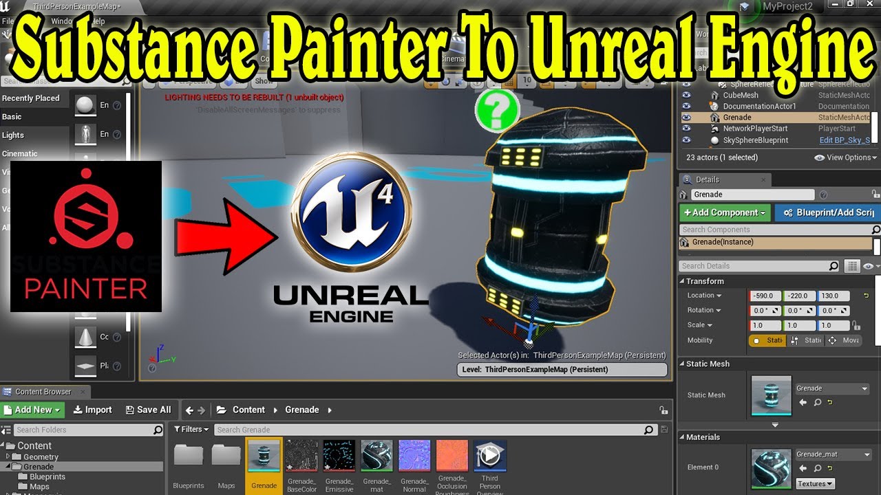 Substance Painter to Unreal Engine 4 workflow - Import PBR Textures ...
