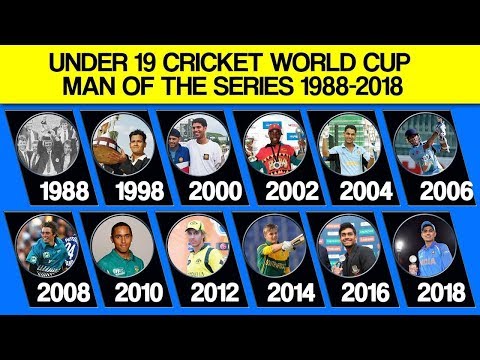Under 19 Cricket World Cup Man Of The Series List From 1988 to 2018