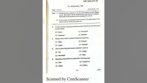 BHU msc agriculture questions paper 2018