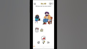 Brain out "Crazy find" level 49 solution / Did you see my new sock? /#viral #trending #puzzle #game