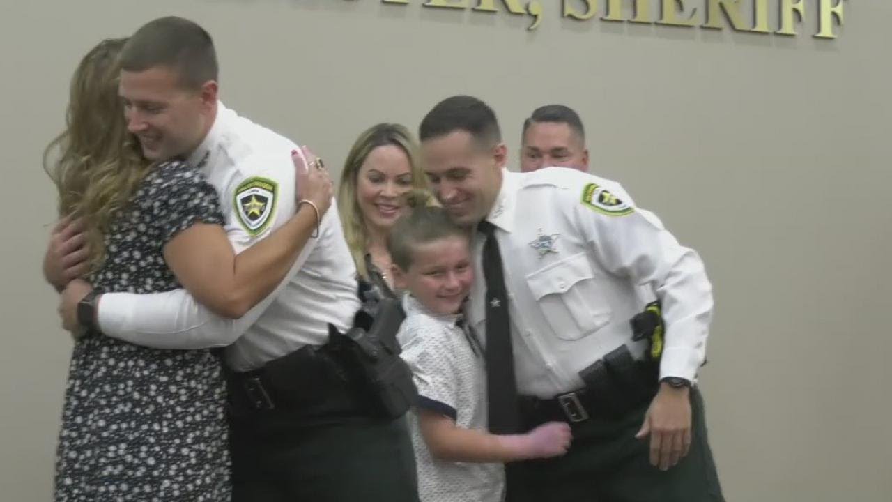 Florida boy rescued from burning home reunited with deputies who saved ...