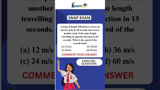 Train Speed Trick in 30 Seconds 🚆#SNAPExam #TrainQuestions #MathShorts #Aptitude #SpeedMath #Quant
