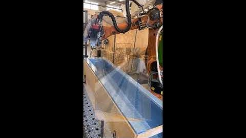 5D robot printing with a refurbished robot powered by Blueflame3D technology, HB3D and SprutCAM