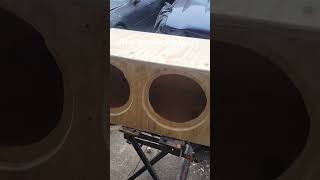 Box is all done! #caraudio #subwoofer #basshead #timpano #subwooferbox #diy #audiopipe #amplifier