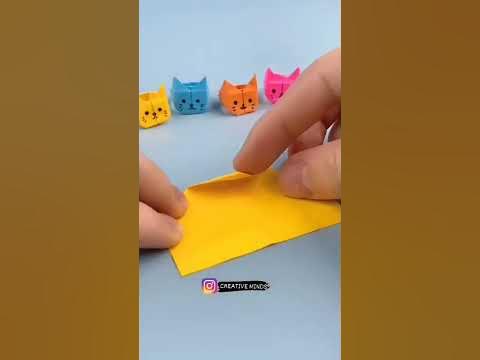 колечко котик из бумаги - YouTube