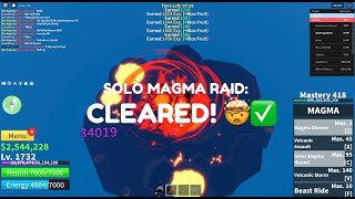 I Finished Magma Raid Solo In Blox Fruits Roblox