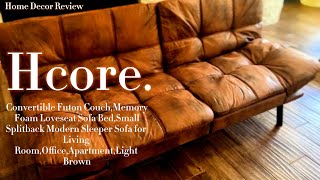 Memory Foam Futon Couch - Convertible Loveseat Sofa Bed