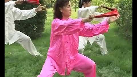 楊式太極扇36式分解教學上篇 (1- 18式)高清版  - 楊麗  Yang Style Taiji Fan 36 Form Tutorial Part 1 (Form 1-18)