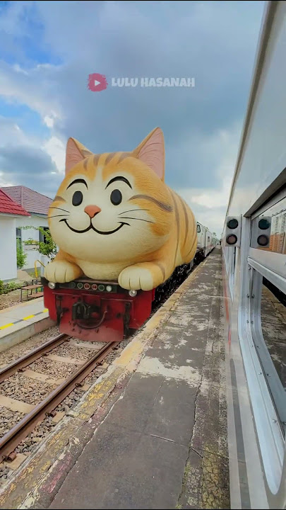 KERETA API JADI KUCING?! Perlintasan Kereta Api Stasiun Ciamis