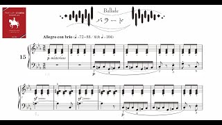 F.ブルグミュラー《25の練習曲》第15番「バラード」 【楽譜動画】