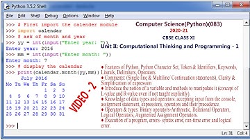 Computational thinking and programming 1| Computer science | Class 11 | Unit 2 | 2020-21 | video-2