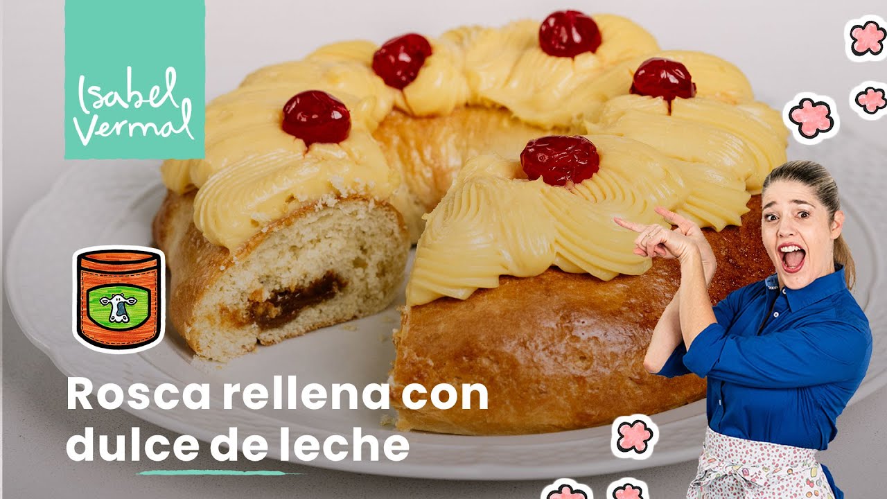 Rosca rellena con dulce de leche