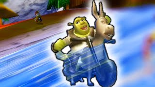 Shrek and Donkey Play Mario Kart Wii