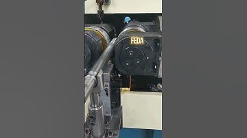 Trapezoidal thread rods making machine.#machine #processing #cnc #manufacturing #thread #factory