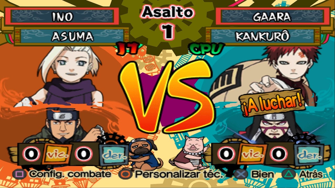 Ino (Clássico) VS Gaara (Clássico) - Naruto Shippuden Ultimate Ninja 5