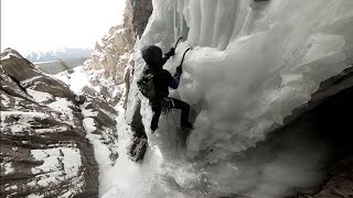 Ice Climbing - Whiteman Falls WI6 - First Pitch - Canadian Rockies - Full Clip