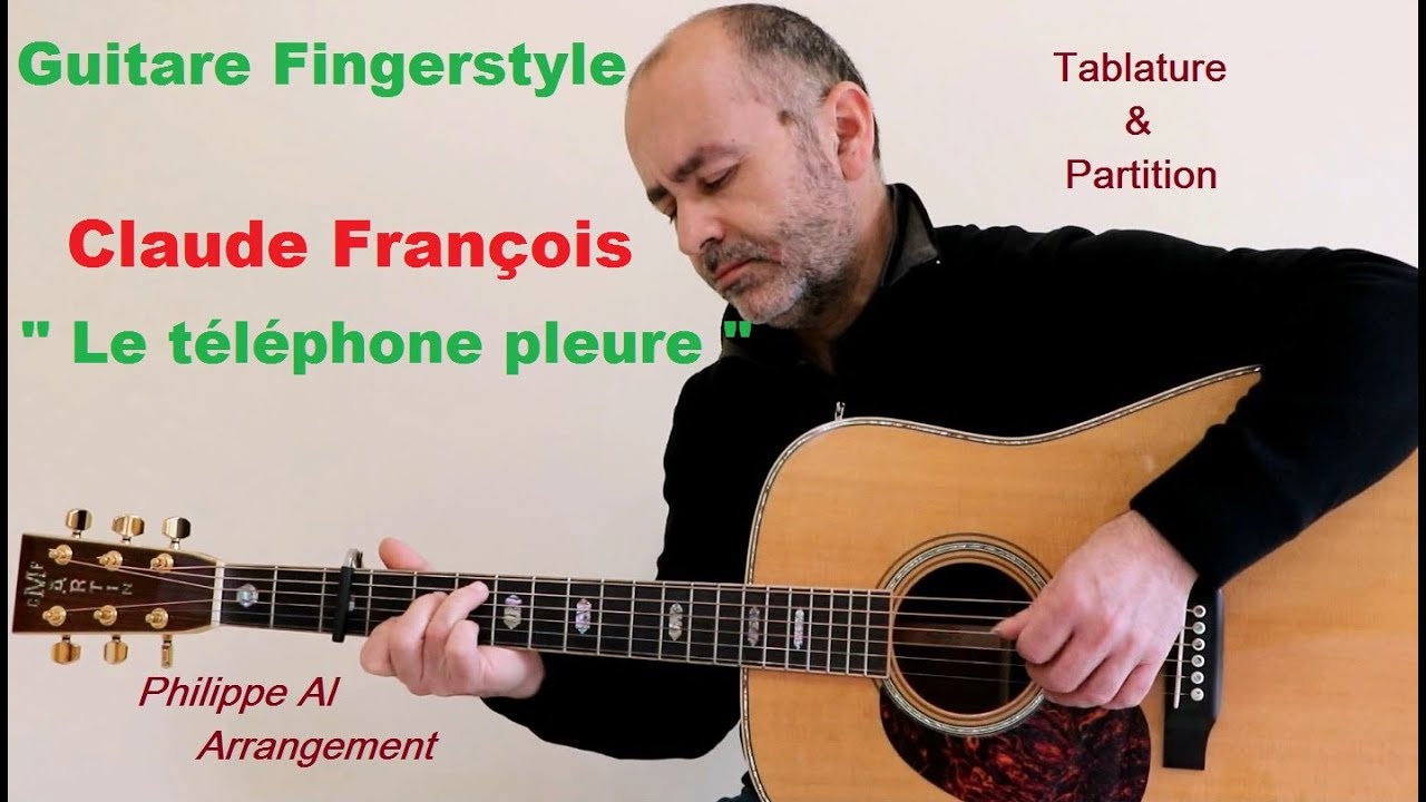 Claude François - Le téléphone pleure - Guitare Fingerstyle - YouTube