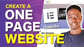 FREE ONE PAGE ELEMENTOR WEBSITE: How to Make a One Page WordPress website using Elementor