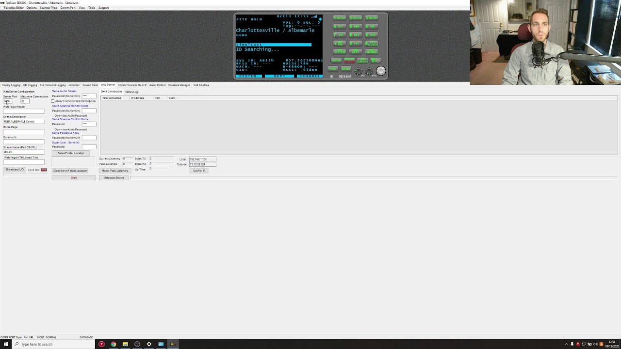 Setting Up Uniden SDS200 Scanner with Proscan Part 2(Accessing The